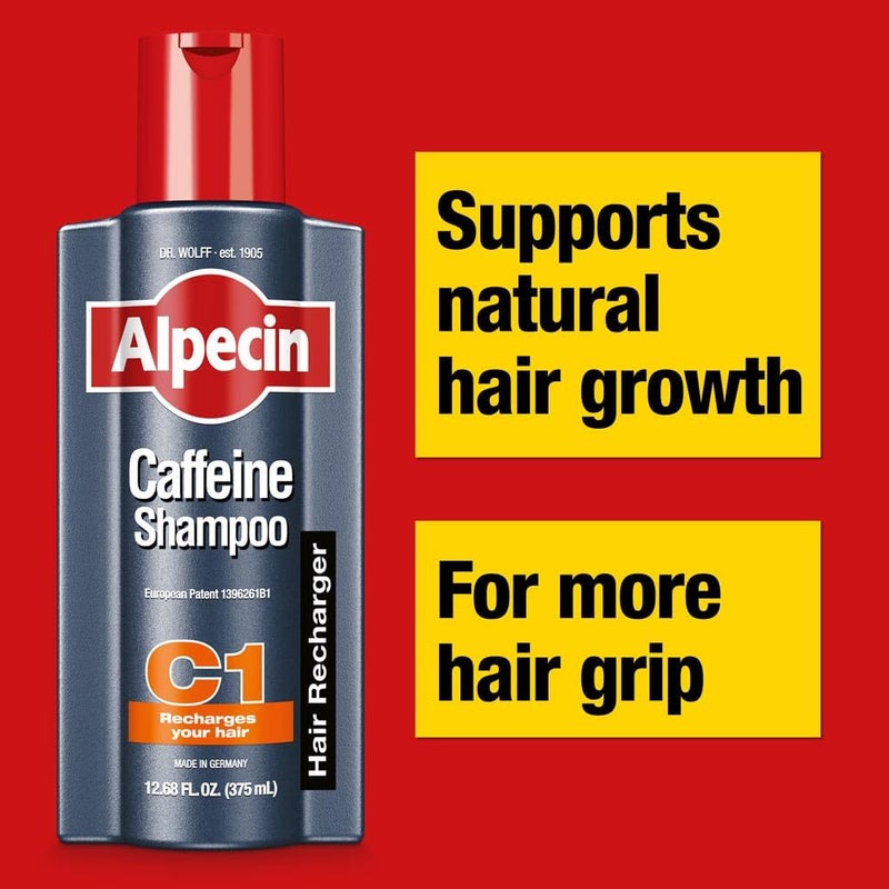 Alpecin C1 Caffeine Shampoo 12.68 fl oz (Pack of 2) I Hair Performance Enhancer I Promotes Natural Hair Growth and Thickness I Energizes Scalp - Image 5