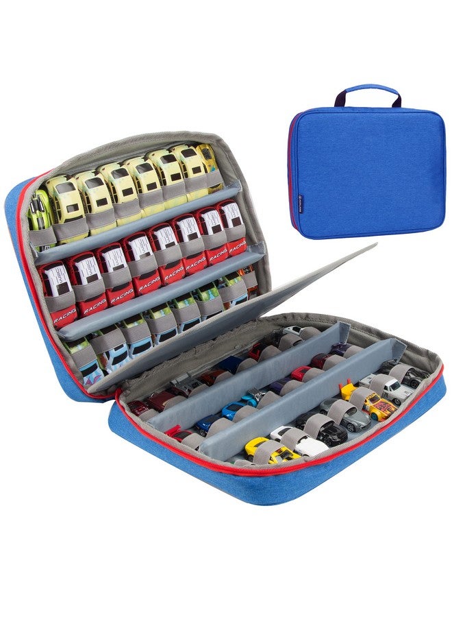 KISLANE Carrying Case For 48 Hot Wheels Cars Kids Toy Cars Storage Case Hold 48 Hot Wheels Cars(Bag Only (Blue)  - Image 2