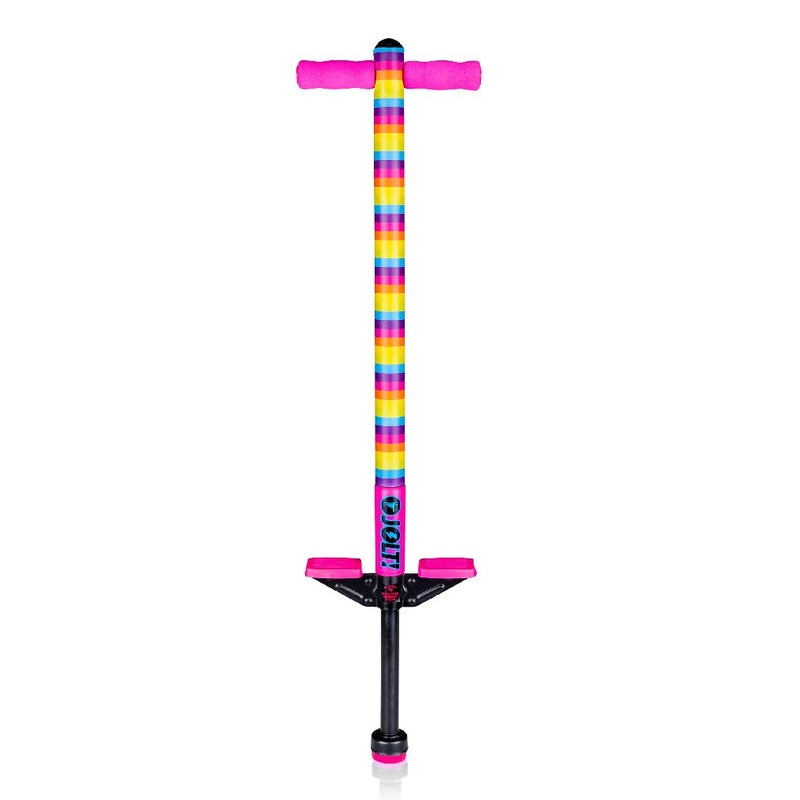 Flybar Foam Jolt Pogo Stick for Kids Ages 6+, 40 to 80 Pounds, Perfect for Beginners (Rainbow) - Image 1
