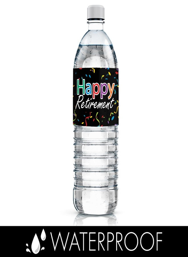 DISTINCTIVS Happy Retirement Party Water Bottle Labels - 20 Waterproof Stickers - Retirement Party Decorations - Image 5