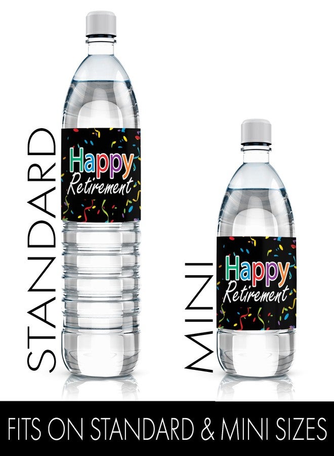 DISTINCTIVS Happy Retirement Party Water Bottle Labels - 20 Waterproof Stickers - Retirement Party Decorations - Image 3