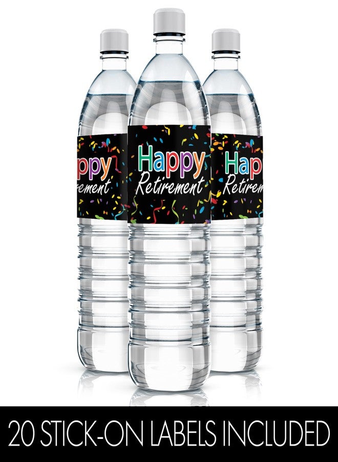 DISTINCTIVS Happy Retirement Party Water Bottle Labels - 20 Waterproof Stickers - Retirement Party Decorations - Image 4
