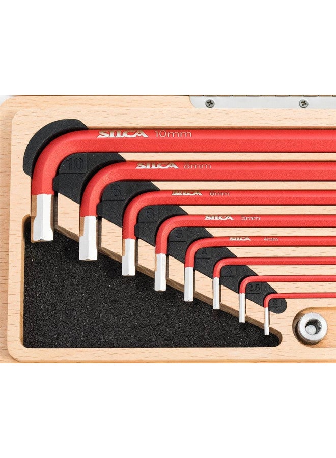 SILCA مجموعة مفاتيح ألين SILCA HX-ONE المنزلية | مجموعة أدوات L - Wrench | فولاذ سويسري مطلي بالملمس | سائق مغناطيسي 6 مم لقطع 1/4" المضمنة | مقاييس HEX/TORX | صندوق خشبي مشغول بتقنية CNC - Image 1