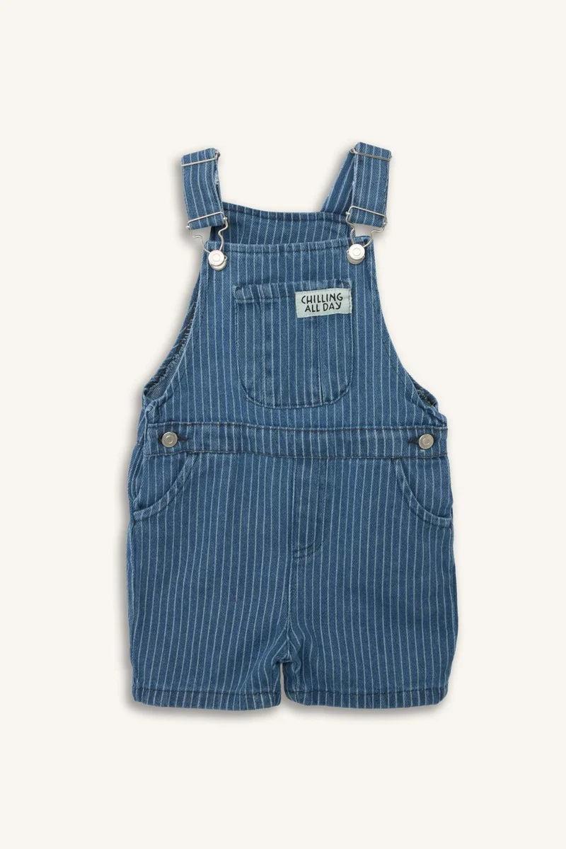 ديفاكتو Denim Striped Jumpsuit