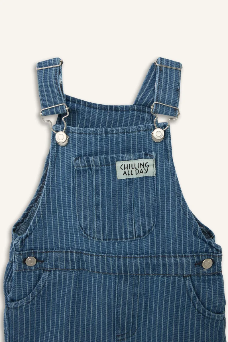 ديفاكتو Denim Striped Jumpsuit