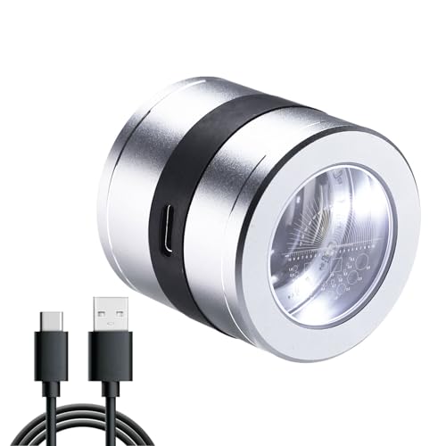DANOPLUS Multifunctional 20mm Scale Loupe 10x Magnification LED and UV Light Magnifier Jewelry Loop Hand Lens for Gem, Coin, Stamp Inspection, Watch Repair Jewelers Tool - Image 1