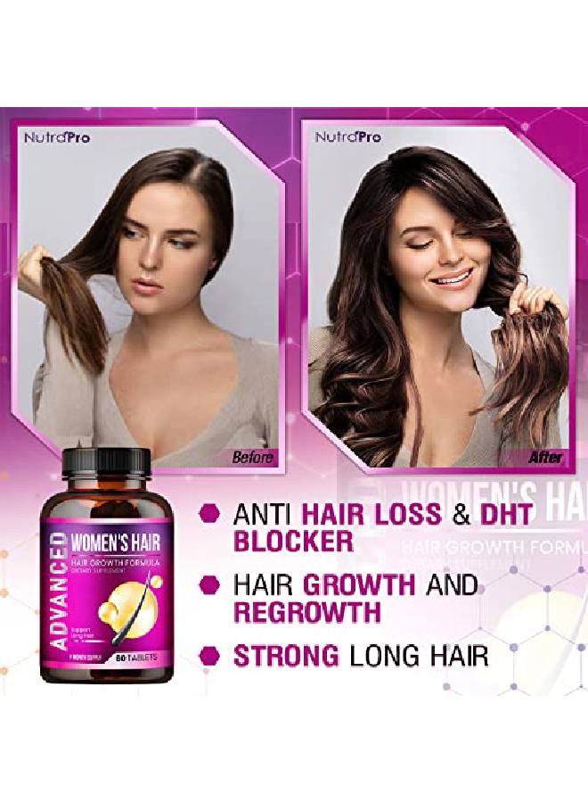 NutraPro Hair Growth Vitamins For Women Hair Vitamins For Hair Loss For Women .Regrow & Regrowth Hair Supplement With DHT BlockerBiotin & Saw Palmetto For Women.VolumizeThickerLonger Hair. - Image 4