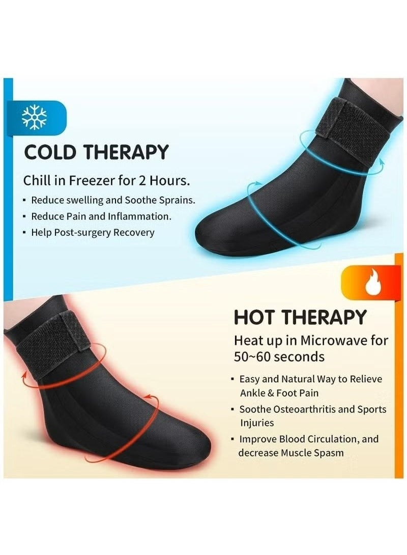 Urit Single Pack Cold Therapy Sock Foot Ice Pack Nerve Sock，Cold Pack for Ankle Pain Relief Hot Cold Therapy Ankle Cold Wrap for Sprains, Achilles, Tendonitis and Swelling  - Image 4