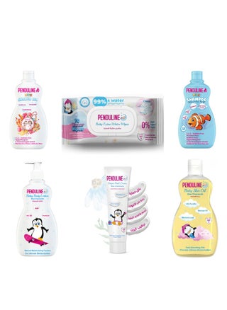 Saving Bundle 6  (Shampoo 250ml - Shower Jel sweets 300 ml- Lotion 200ml -Wipes - Oil 100ml - Diaper Rash ) - pzsku/Z2746304AAA273600D2F3Z/45/_/1739711856/95cc0cff-e50a-468e-9392-af7b69a23ce5