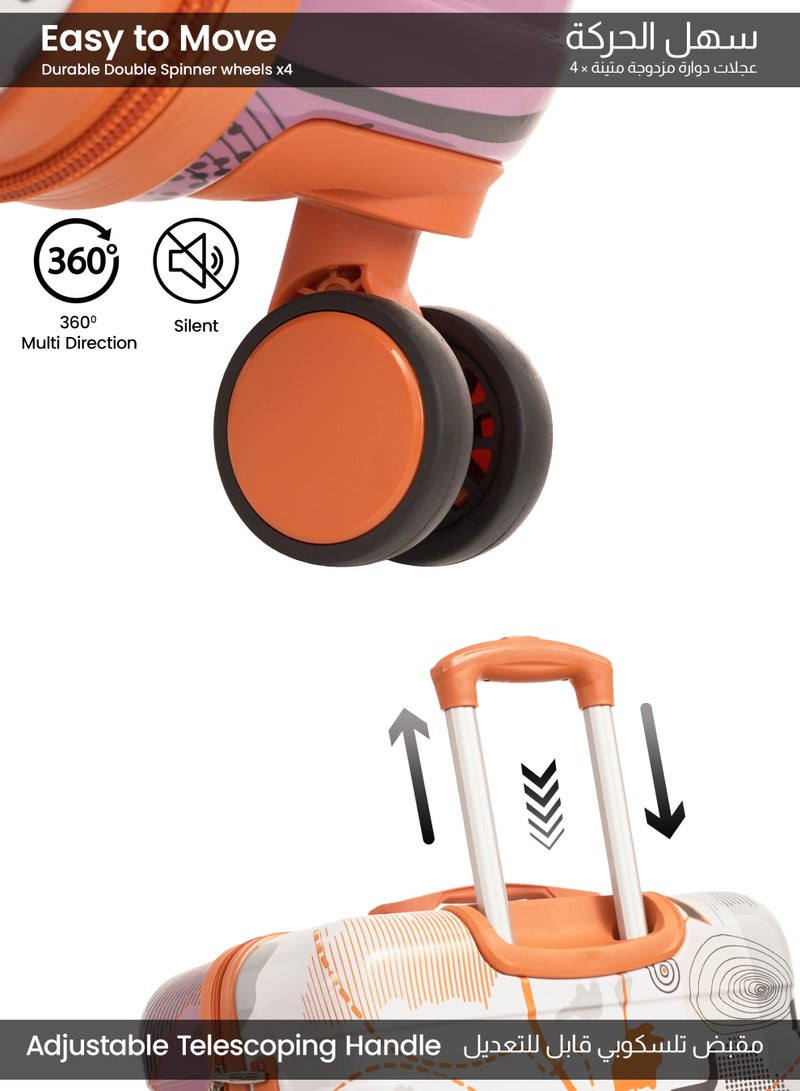 Parajohn Roveon ABS + PC Set of 3 Luggage | Lightweight Small 10KG, Medium 20KG & Large 30KG 8 Wheels Trolley Hardsided Travel Suitcase - Image 3