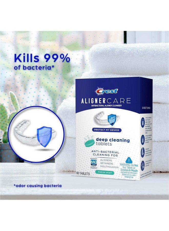 كرست أقراص كريست للعناية بالتقويم الشفاف، مضادة للبكتيريا، لتنظيف عميق، لأجهزة التقويم، وأجهزة التثبيت، وواقيات الفم، 60 قرصًا، عبوة من 3 أقراص - Image 3