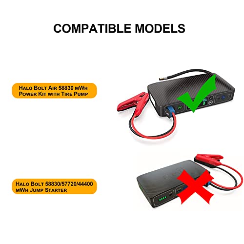BOVKE Travel Case for Halo Bolt Air 58830mWh/Air+ 55500 mWh Portable Emergency Power Kit Car Jump Starter with Tire Pump, Car Charger Phone Laptop Battery Holder, Mesh Pocket fit Jumper Cables, Black - Image 2