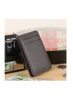 Loquat Leather Clip Wallet Brown 