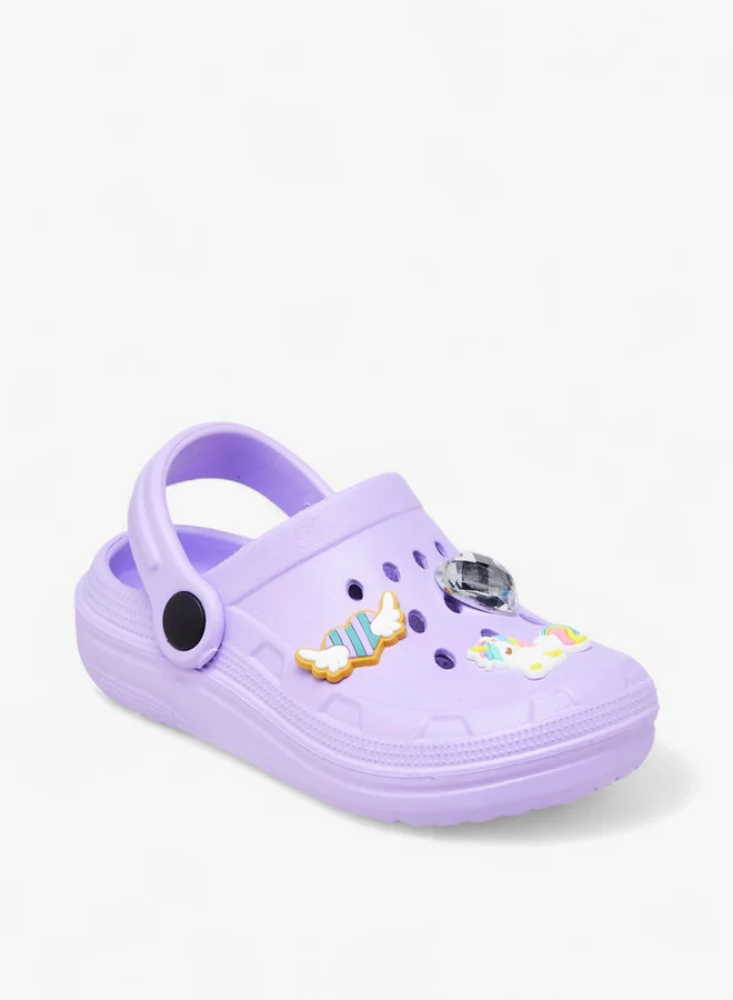 Flora Bella By Shoexpress Unicorn Accent Clogs with Backstrap