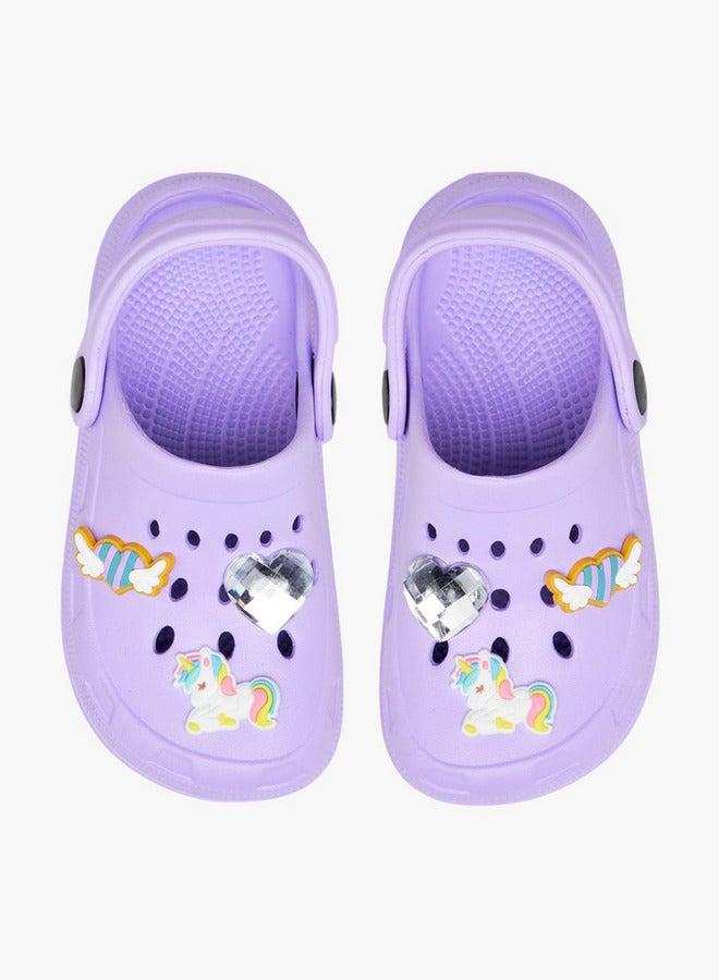 Flora Bella By Shoexpress Unicorn Accent Clogs with Backstrap - Image 3