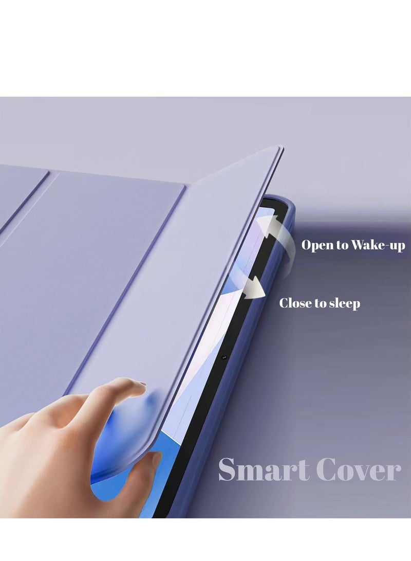 Suitable for The 2024 New Huawei MatePad SE 11 Inch Tablet Protective Case Honeycomb Three Fold Silicone Soft Shell (Purple) - Image 3
