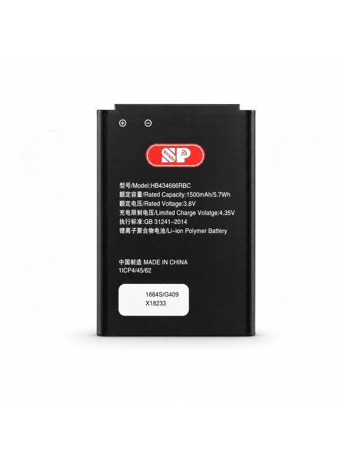 بطارية بديلة لراوتر هواوي 1500mAh – بطارية بديلة HB434666RBC ليثيوم بوليمر 3.8V - Image 1