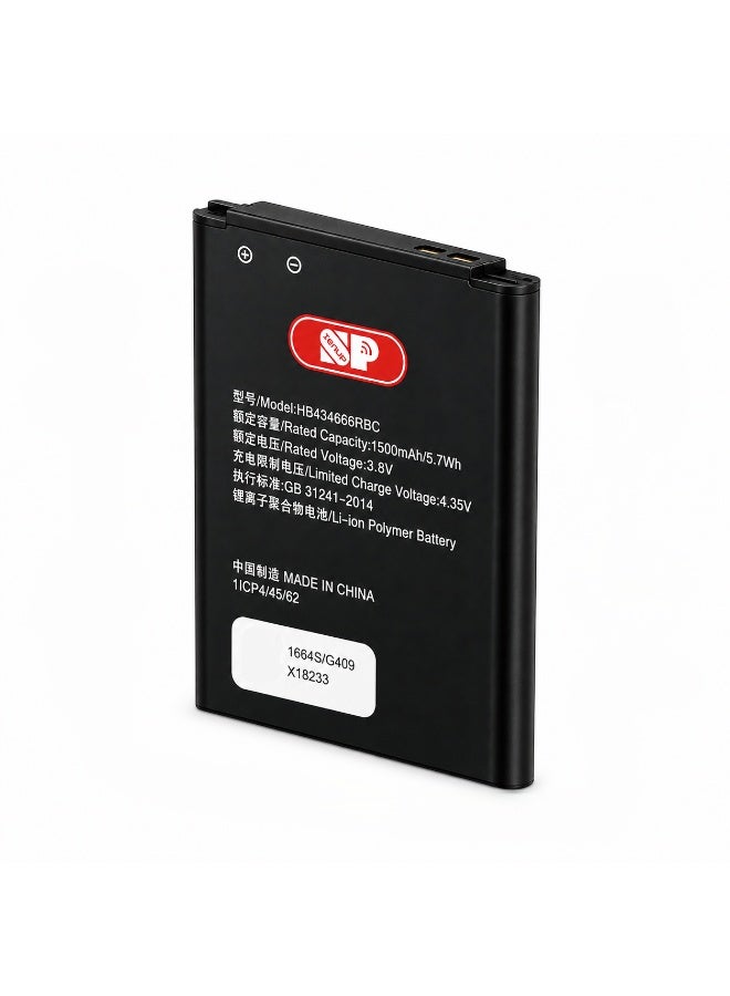 بطارية بديلة لراوتر هواوي 1500mAh – بطارية بديلة HB434666RBC ليثيوم بوليمر 3.8V - Image 2