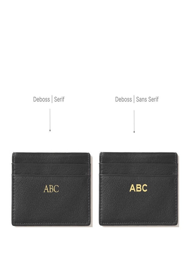 Leatherology Black Onyx Men's Slim Credit Card Case Wallet - 4 credit card slots, center pocket for cash or receipts, slim silhouette design - Image 5