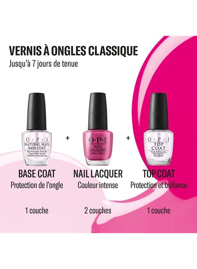 OPI Nail Lacquer, Barefoot in Barcelona, Nude Nail Polish, 0.5 fl oz - Image 2