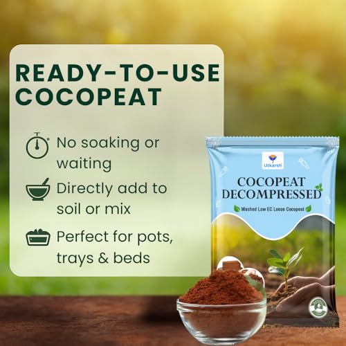 Utkarsh Decompressed Cocopeat Powder – 5 Kg, Ready-to-Use Kerala's Coconut Husk Fibre for Home Garden & Potted Plants, Coconut Coir for Potting Soil Mix, 100% Natural Soil Conditioner, High Water Retention - Image 2