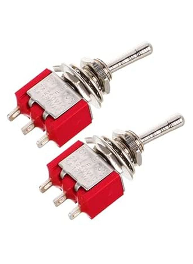 2 Position Toggle Switch 2pcs Waterproof M6 Mount Mini Rocker Switch For Automotive Industrial - Image 1