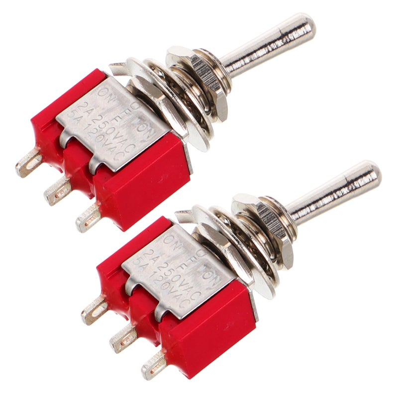 2 Position Toggle Switch 2pcs Waterproof M6 Mount Mini Rocker Switch For Automotive Industrial - Image 2