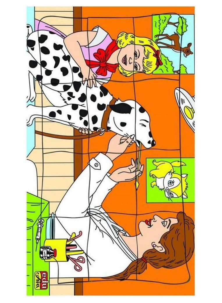 بزل طبيب بيطري للأطفال - 12 قطعة لتنمية المهارات المعرفية