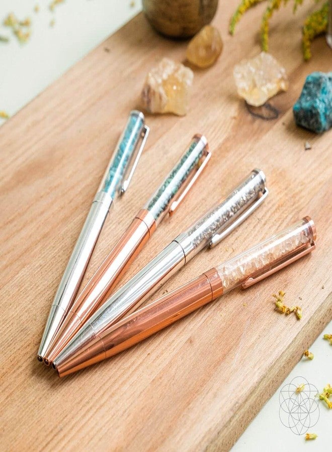 Conscious Items Abundance and Prosperity Pen Set Pyrite and Apatite Crystal Pen Set - Pen Set with Crystals - Fancy Pens for Women - Cute Pens for Girls - Real Natural Healing Crystal Pens - Image 5