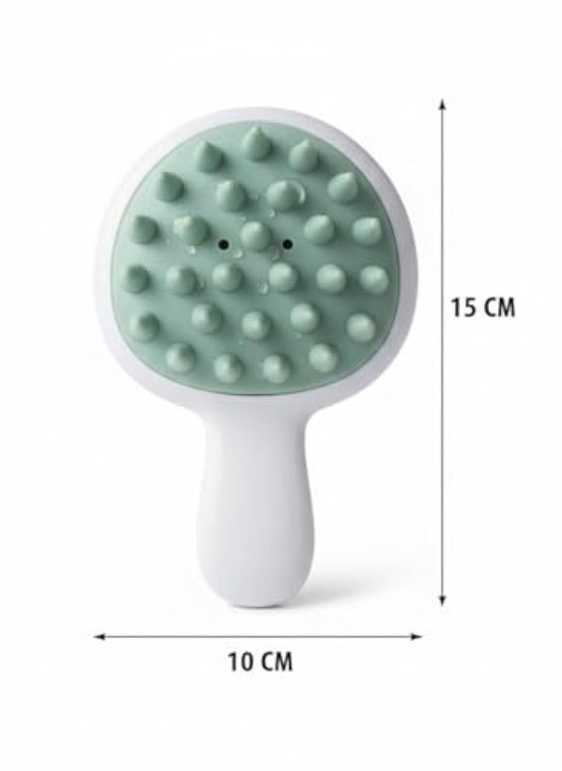 shampoo Massager SHORT Handle Brush Scalp Exfoliator for Dandruff Removal Waterproof Shower Scalp Scrubber Tool for Hair Growth long Silicone Bristles Easily Reach -multicolor-1pc - Image 2