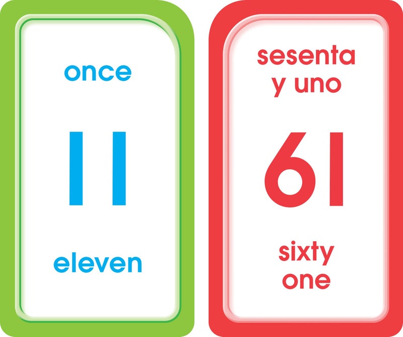 School Zone Spanish Numbers 1-100 Flash Cards: 56 Cards, Preschool, Kindergarten, Numeros 1-100 Tarjetas Ilustrativas, Bilingual, ESL, Language Immersion, Ages 4+ (Spanish/English Edition) - Image 2
