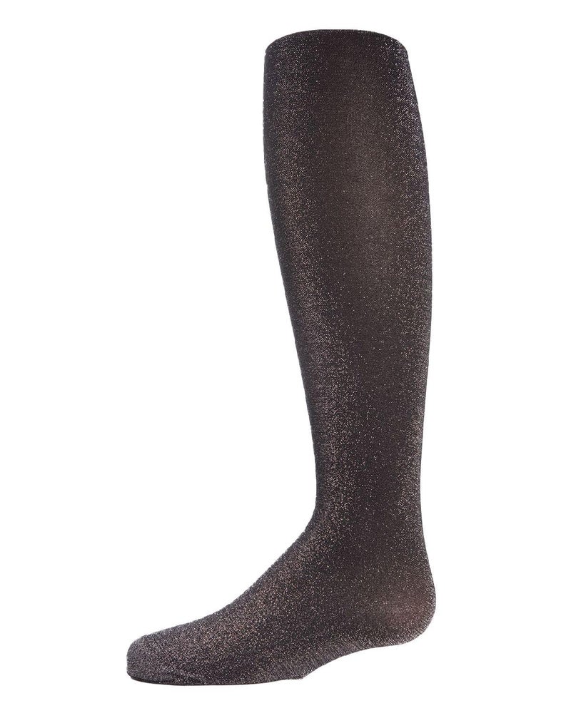 MeMoi Shining Star Shimmer Tights for Girls, Ultra Soft and Lightweight Opaque Girl Tights - Sizes 2-14, Black, 12-14 - Image 1