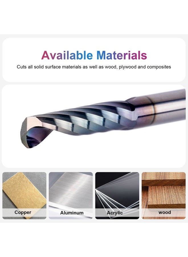 SpeTool O Flute CNC Router Bit 1/4 Inch Shank 1 Inch Cutting Length with Extra Long Life Coating Single Flute End Mill for Acrylic Aluminum Wood Cut - Image 5
