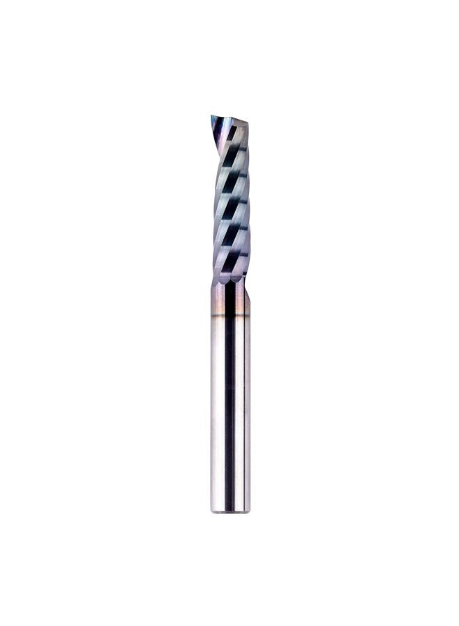 SpeTool O Flute CNC Router Bit 1/4 Inch Shank 1 Inch Cutting Length with Extra Long Life Coating Single Flute End Mill for Acrylic Aluminum Wood Cut - Image 1