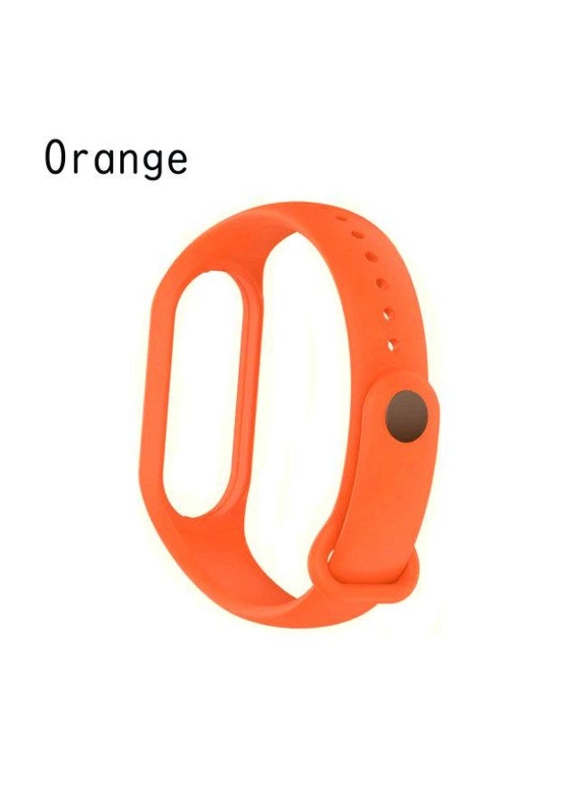 [for Xiaomi Mi Band 7] Strap Wristbands Colorful Bracelet for Women Men Silicone Replacement Bands - Orange