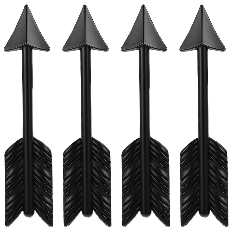 Arrow Shaped Cabinet Pulls Black Matte Set of 4 Drawer Handles Kitchen Wardrobe Hardware - Image 2