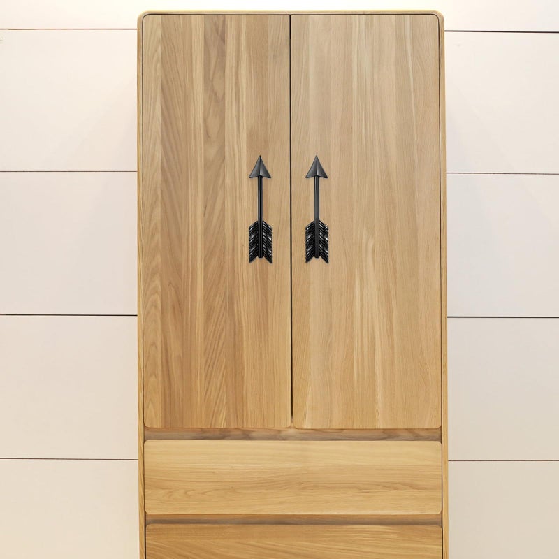 Arrow Shaped Cabinet Pulls Black Matte Set of 4 Drawer Handles Kitchen Wardrobe Hardware - Image 5