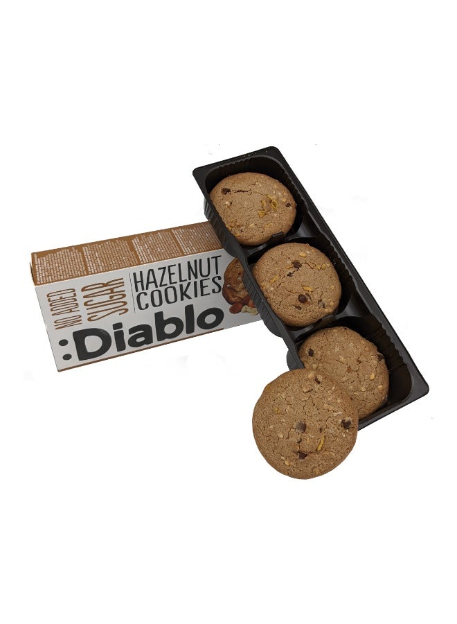 Diablo Sugar Free Hazelnut Cookies | No Added Sugar | Sweetened with Maltitol | Low Sugar Snack with Nuts & Chocolate | Diabetic Friendly | 135g (Pack of 3) (Expiry Date 30th June 2026) - Image 2
