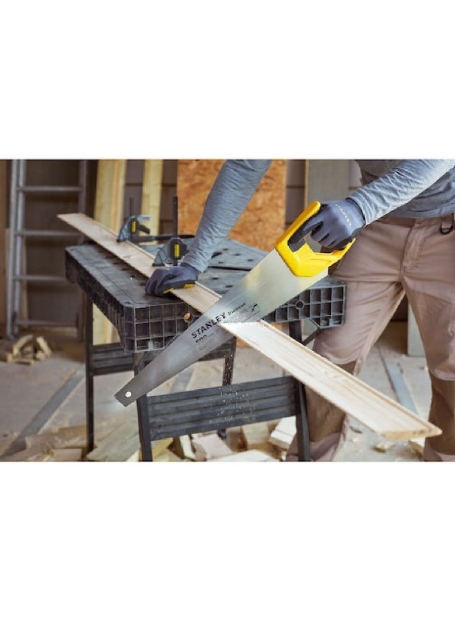 Stanley 8TPI Tradecut Induction Hardened Teeth Handsaw Multicolour 20 Inch STHT20350-1 - Image 3