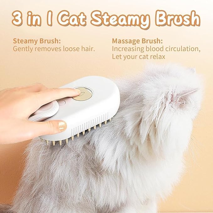 HATCHMATIC Steam Brush for pets, Cats and Dogs Comb, 3 in 1 Steam Brush for Dogs & Cats, Grooming Brush for pets, Cats Steam Brush - Image 5