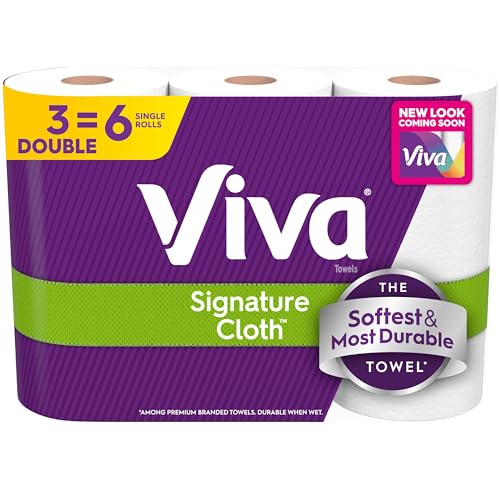 Viva Signature Cloth Paper Towels, 3 Double Rolls, 86 Sheets per Roll - Image 1