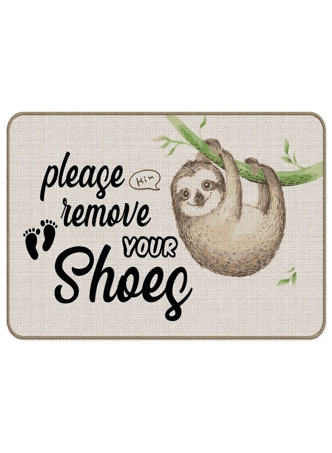 XAPEK M-Qizi Sloths Shoes Off Doormat - 30''x17'' Sloths Gifts for Girls, Cute Shoes Take Them Off - Image 1