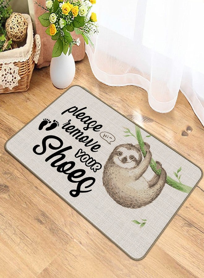 XAPEK M-Qizi Sloths Shoes Off Doormat - 30''x17'' Sloths Gifts for Girls, Cute Shoes Take Them Off - Image 2