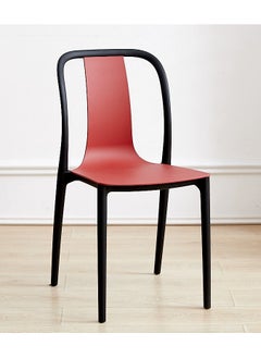 LANNY Jeffcoco Furniture Restaurant Dining Chair Outdoor Indoor Plastic Chair,Stackable Dining Chair,1pcs Red  - Image 2