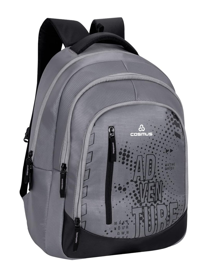 COSMUS ADVENTURE 34L Graphic Printed 15.6-Inch Laptop Backpack (Grey) - Image 1