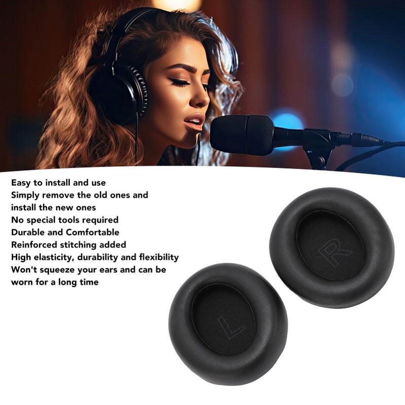 Replacement Earpads Cushions Soft Protein Leather Noise Isolation Ear Pads Compatible with Soundcore Q30 Q35 Headphones Model Genericsm8urait20-11 - Image 5