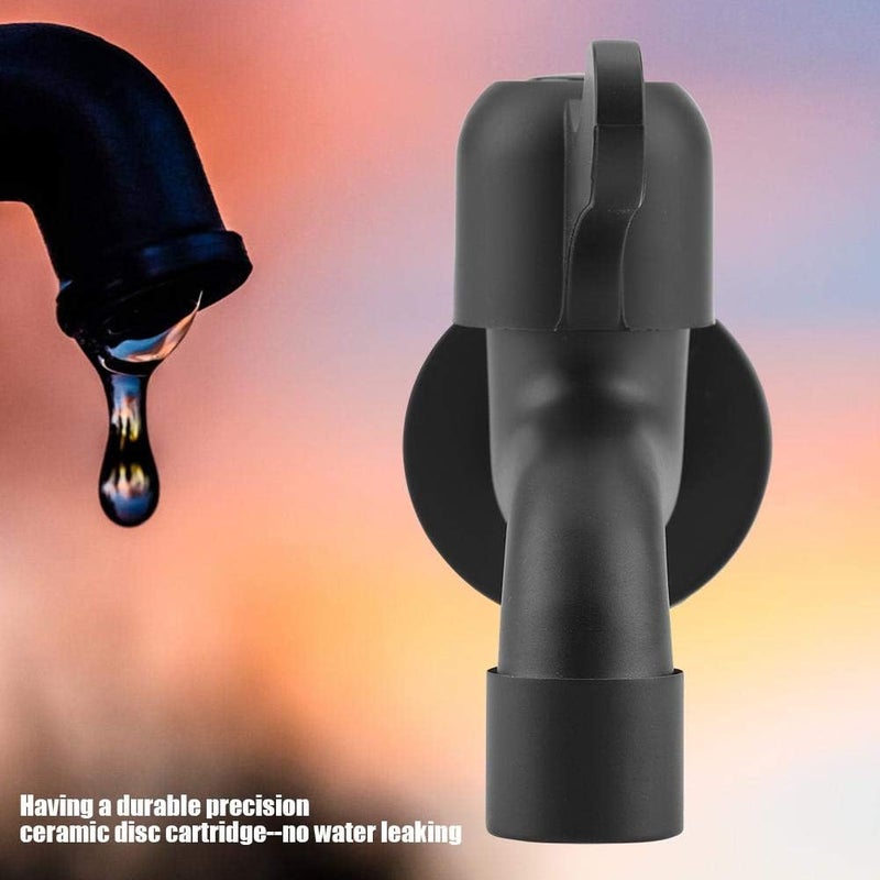 klarako Bathroom faucets, Black Wall Mount Tap, 304 Stainless Steel Fast Opening Garden Water Outdoor Faucet for Bathroom(#2) - Image 3