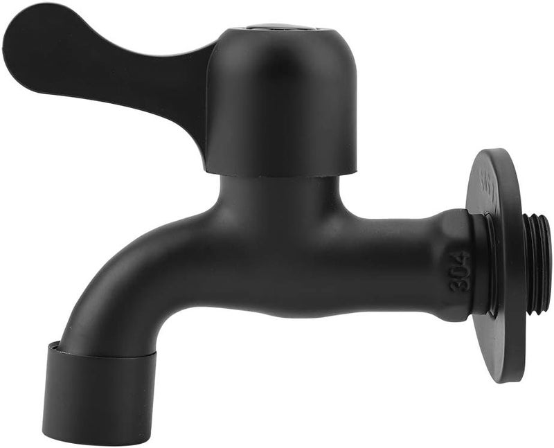 klarako Bathroom faucets, Black Wall Mount Tap, 304 Stainless Steel Fast Opening Garden Water Outdoor Faucet for Bathroom(#2) - Image 1