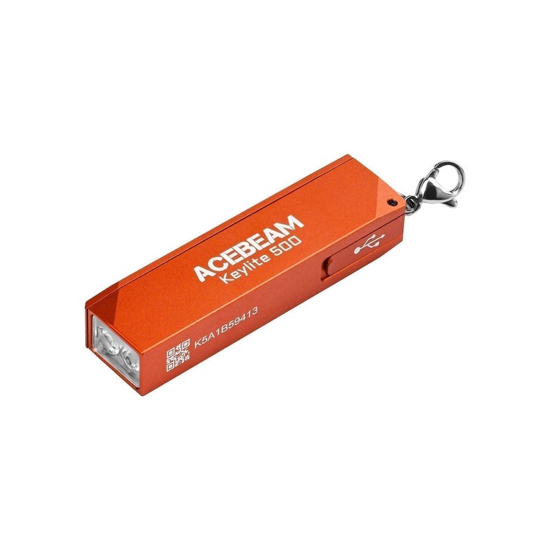 Acebeam Keylite 500 USB-C Keychain Light, 500 Lumens Dual LED, IP66 Water-Resistant Rechargeable Flashlight (Everyday Carry, Outdoor, Emergency) - Image 1