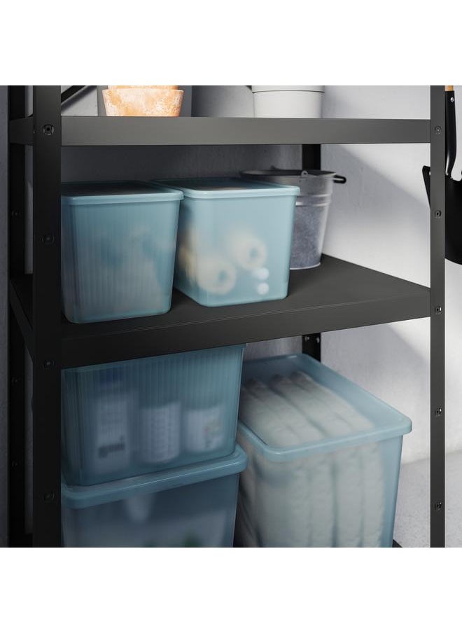Zaboon Storage Box With Lid, Transparent Grey-Blue, 24X36X23 Cm/14.5 L  - Image 4